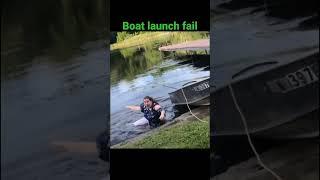 boat launch fail #shorts #fail #fails #funny #boat #doingstuff #falling #woman #lady #falls #water