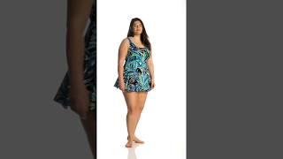 Maxine Plus Size Jungle Night Swimdress  SwimOutlet.com