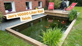 Jan‘s top umgesetzter 10000 Liter Koi Teich