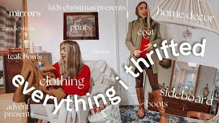 Thrift With Me  A MONTH Of Thrifting Home Decor Clothing Kids Christmas Presents  Vintage Modern