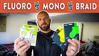 Fishing LINE Types 101  When to Use Mono Fluoro or Braid