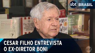 Cesar Filho entrevista o ex-diretor Boni sobre a carreira na televisão  SBT Brasil