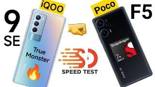 iQOO 9SE vs Poco F5 Speedtest Heavy Games 