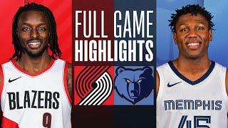 Game Recap Trail Blazers 122 Grizzlies 92