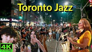 【4K】TORONTO BEACHES INTERNATIONAL JAZZ FESTIVAL  STREETFEST TORONTO NIGHT WALK