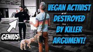 VEGAN ACTIVIST DESTROYED BY KILLER ARGUMENT - Youve never heard this one before