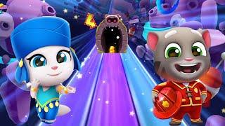 TALKING TOM GOLD RUN - NEW SPACE SIDE WORLD FIREMAN TOM VS GENIE ANGELA