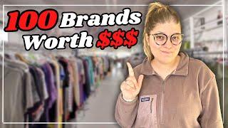 100 BEST BRANDS TO THRIFT & RESELL Online in 2024 Selling on eBay & Poshmark
