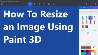 How to Resize an Image in Paint 3D