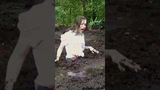 Girl Sinking in Quicksand  Quicksand Sinking #survival #adventure #quicksand