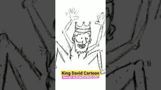 King David Cartoon #christian #christiancomic #christiancartoon #speeddrawing #shorts