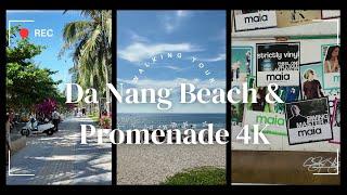 Sunny Sunday Morning Walking Tour  Da Nang Beach & Promenade 4K Ultra HD
