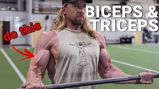 BICEPS TRICEPS & SHOULDERS WORKOUT ️ Buff Dudes Home Gym Plan Stage 4 Day 3