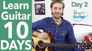 Guitar Lesson 2 - EASY 2 CHORD SONG & LEAD GUITAR 10 Day Guitar Starter Course