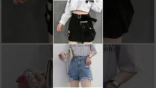 Style ala korea rok pendek vs celana pendek #shorts