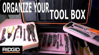 Organize your cars tool box Ridgid pro organizer.