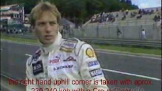 Stefan Bellof describes Eau Rouge 85 eng sub