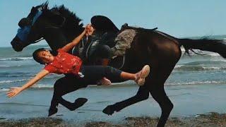 DANGEROUS HORSE RIDING IS CHILDS TOY FOR HER GULAY FERZELIYEVA