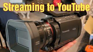 How to Panasonic HC- X2000 Stream to youtube using your phones hotspot and browser