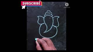 Lord Ganesha Drawing ️ Very Very Easy  Draw Vinayagar Easy Step by Step  Shorts 