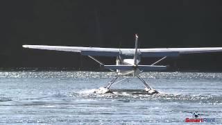 SmartPilot  Float Plane - Landing & Taxiing into Moving Water