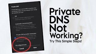 Fix Adguard Private DNS Not Working on Android  Simple Solution