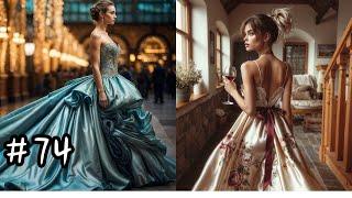 Stunning Women in Satin Dresses & Skirts 1440p AI Fashion #satindress #satinsilk