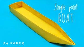 Single Point Boat using A4 Paper  Origami - 1050