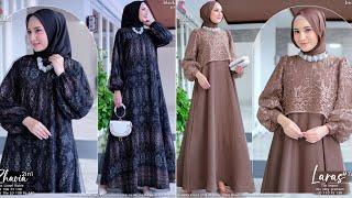 SPESIAL MODEL BAJU GAMIS BRUKAT SET HIJAB COCOK DI PAKAI ACARA PESTA DAN KONDANGAN HARGA TERJANGKAU