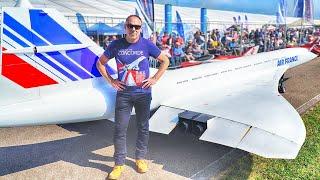 WORLDS LARGEST RC CONCORDE JET MODEL - 149KG 10 METERS - OTTO WIDLROITHER - JET POWER 2019