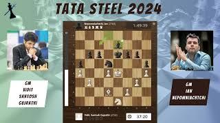 Vidit Santosh Gujrathi vs Ian Nepomniachtchi - Round 3 Tata Steel Chess 2024  King Sacrifice