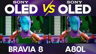 Sony BRAVIA 8 vs Sony A80L OLED TV Comparison  New vs Old in HDR