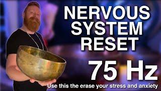 Nervous System Reset  75 HZ Low Frequency Sound Healing  3 hour