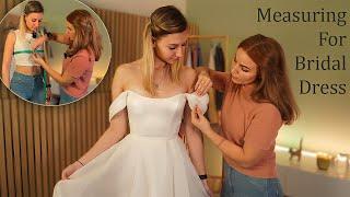 ASMR WEDDING Dress  Fitting & FULL Body MEASURING   real person asmr