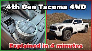 How to Use 4WD In 4 Minutes 2024+ Tacoma
