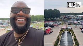 Rick Ross Geeked Up After 12000 People Pull Up To His Front Yard For His Car Show