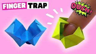 DIY paper FINGER TRAP origami fidget toy