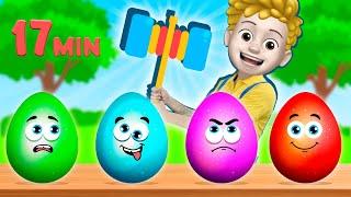 Surprise Eggs Kids Songs Several Versions 17 Minutes @HappyKidsSongsUSA