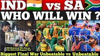 IND vs SA T20WC Final Match  Who Will Win Big Predictions ?  Pakistani Girls Reactions