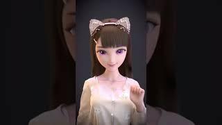 The first kitten knok at the screen  cute animation  leer