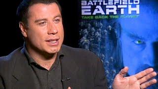 John Travolta talks about acting with his wife Kelly Preston in Battlefield Earth