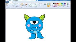 #monster #monsterdrawing How to Drawing Monster in Ms Paint