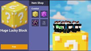 1v50 but you can buy Huge Lucky Block *Roblox Bedwars*