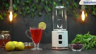 Fresh Hibiscus Iced Tea In Brayden Fito Rush  Blender  USB Charging Portable Juicer