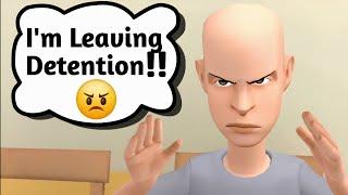 classic caillou misbehaves in Detention grounded