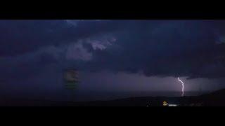Night lightning. 稲光の動画。２０２０年８月２３日、高知東部自動車道にて。