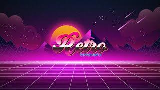 80s RETRO TEXT EFFECT  ADOBE PHOTOSHOP TUTORIAL