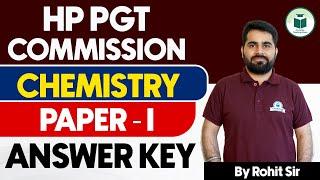 HP PGT Commission 2024 Chemistry - Paper - 1 Answer Key  HP PGT Exam 2024 Detailed Answer Key