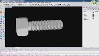 Rhino tutorial Thread features Bolt and Nut