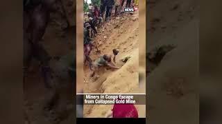 Democratic Republic of the Congo  Miners in Congo Escape from Collapsed Gold Mine  #shorts